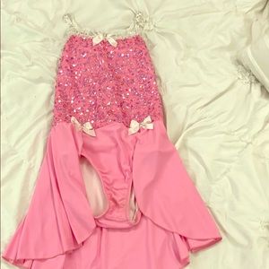 Women’s pink dance competition costume